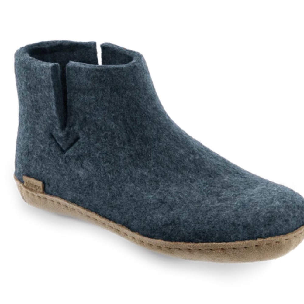 GLERUPS BOOT WITH LEATHER SOLE - DENIM